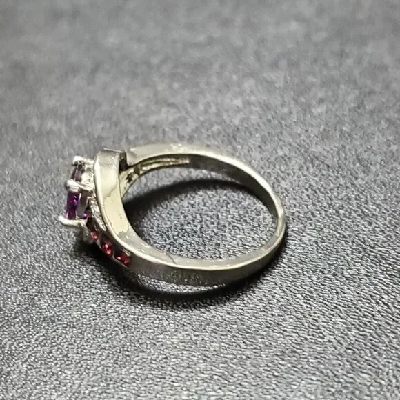 **Last Chance!! Final Sale** Silver plated purple stone ring - Picture 4 of 8